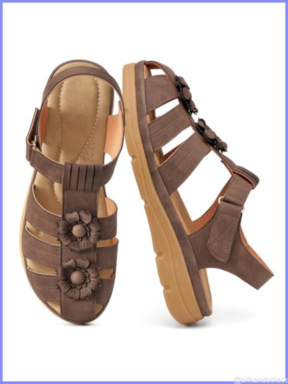 Women's Fisherman Sandals Closed Toe Faux Leather Adjustable Strap Flats